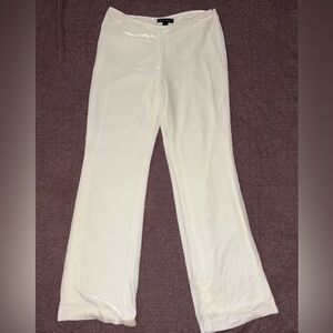 INC International Concepts Size 8 Velour White Wide Leg Pants